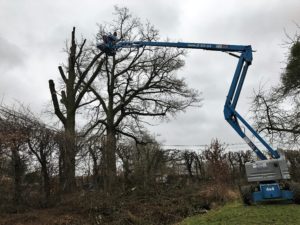 Démontage à la nacelle.