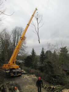 Démontage à la grue